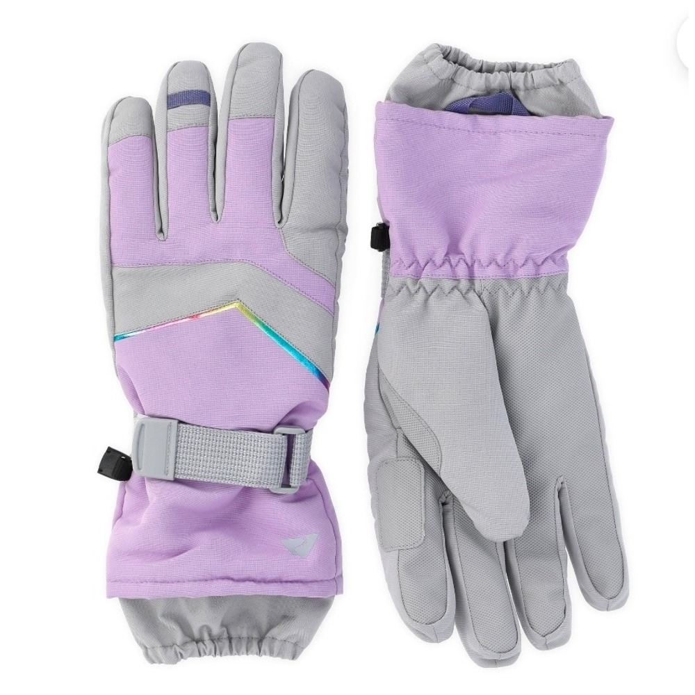 Ozark Trail Kids Technical Ski Gloves Purple Waterproof S/M Small Medium New